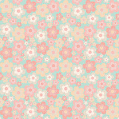 Simple Cute Flower Seamless Patterns