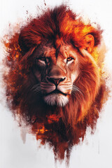 Naklejka premium portrait of a lion