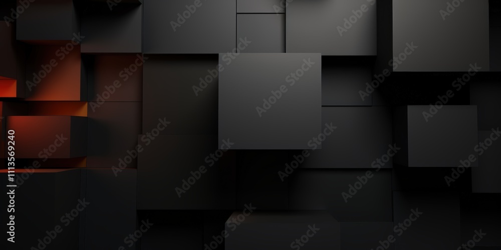 Poster abstract black background with geometric shapes and patterns for modern design and creative projects