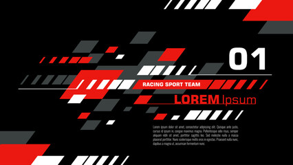 Obraz premium Racing background. Racing sport background design. Car race stripes. Speed line sticker design. Graphic sport decal element. Automobile decoration. Rally dynamic. Racing design with grunge style