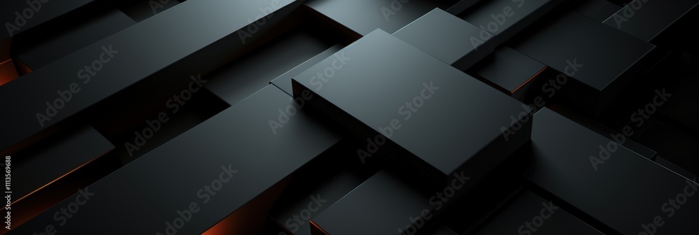 Poster abstract black background with geometric shapes and subtle lighting effects ideal for modern design 