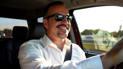 driving man, car driver with sunglasse, businessman, vehicle