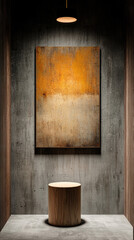 Abstract Painting in a Minimalist Gallery Space