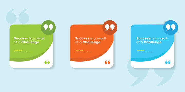 Set Bubble testimonial banner, quote, infographic. Social media post template designs for quotes. Empty speech bubbles, quote bubbles and text box