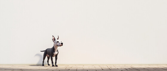 American Hairless Terrier Dog Patrolling The Neighborhood
