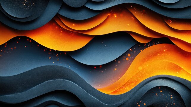  Circle abstract shape background painting. 