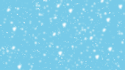 Seamless realistic falling snow or snowflakes. Snow storm effect, blurred, cold wind with snow.