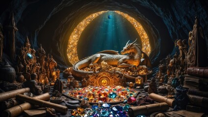 Obraz premium Dragon’s Lair Treasure