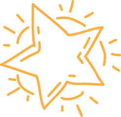 Gold Doodle Star