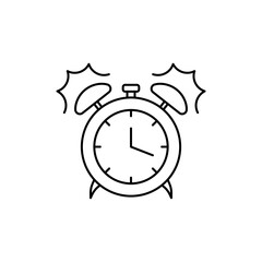 Outline Alarm Icon, The clock icon rings to indicate the time reminder.