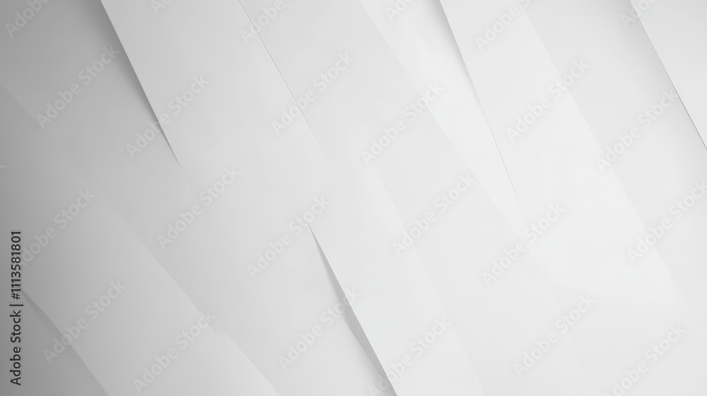 Poster Soft Light Abstract Geometric Background in White and Gray with Subtle Texture and Dimension for Modern Design Projects