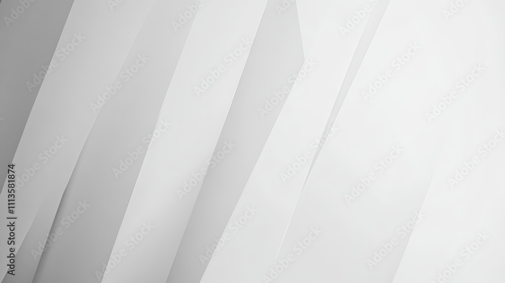 Poster soft light abstract geometric background in white with subtle layers and textures for creative desig