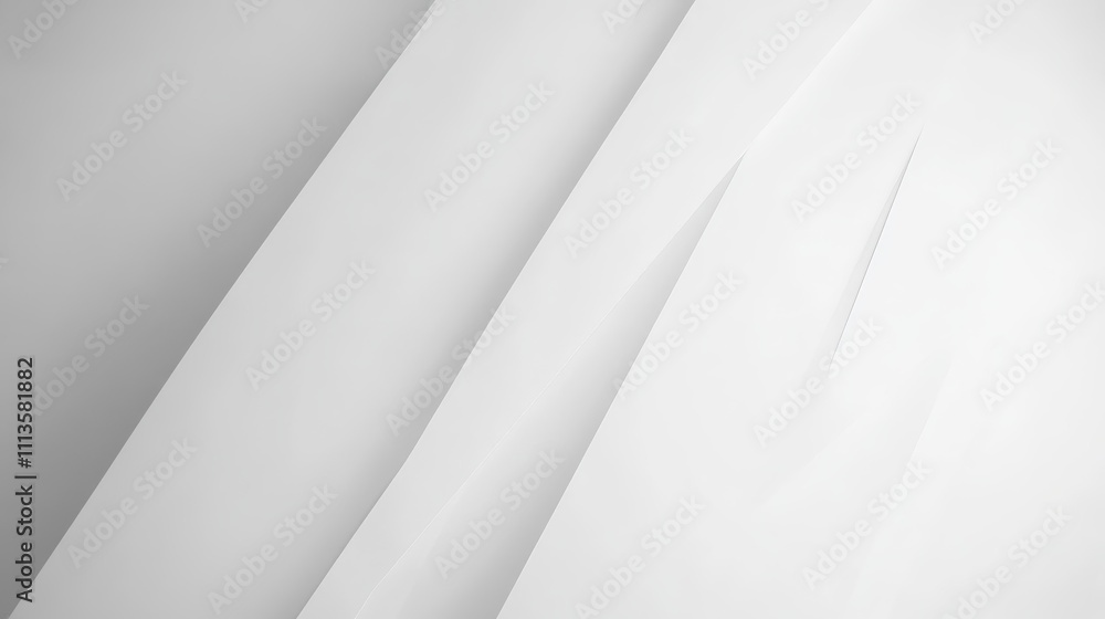 Poster elegant white abstract geometric background with soft light and fluid forms for creative design proj