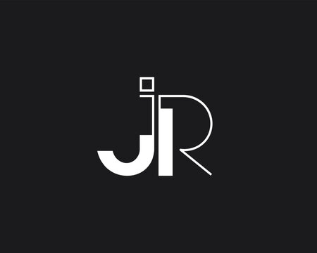 creative letter JR logo design template