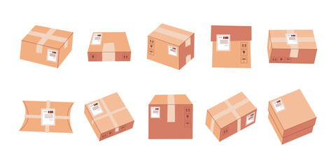 Fototapeta premium Box Package Vector and Illustration 