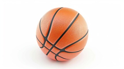 Obraz premium Basketball background with white background, basketball sport concept.