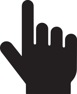 recommend clip art: Hand cursor click icon silhouette vector style with white background, Hand cursor click