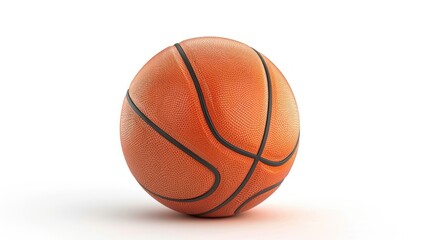 Fototapeta premium Basketball background with white background, basketball sport concept.