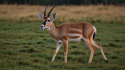 Fototapeta premium Saiga Antelope in Pasture