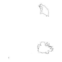 Antigua and Barbuda blank outline map