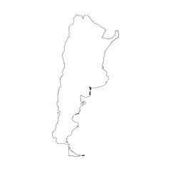 Argentina blank outline map