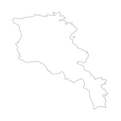 Armenia blank outline map
