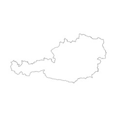Austria blank outline map