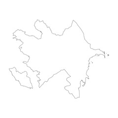 Fototapeta premium Azerbaijan blank outline map