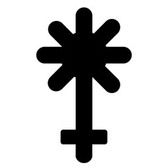 Fototapeta premium Asteroid Astro Astrology Glyph Icon