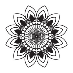 happy diwali card with mandala with white background
