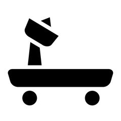 Cart Radar Signal Glyph Icon
