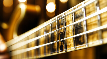 Bass guitar close up, embracing the rhythm of jazz music