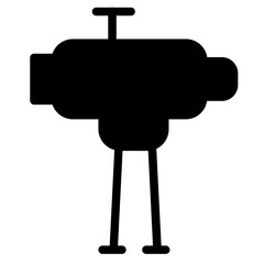 Telescope Vision Astronomy Glyph Icon