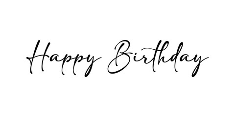 Happy Birthday typography vector with handwritten calligraphy. isolated on transparent background © dedikw