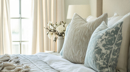 Chic home decor and interior design, furniture and interior decoration accessories, soft furnishings, upholstery and antique textiles in English country house and elegant luxury manor cottage style