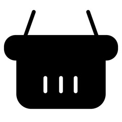 Delivery Shop Basket Glyph Icon