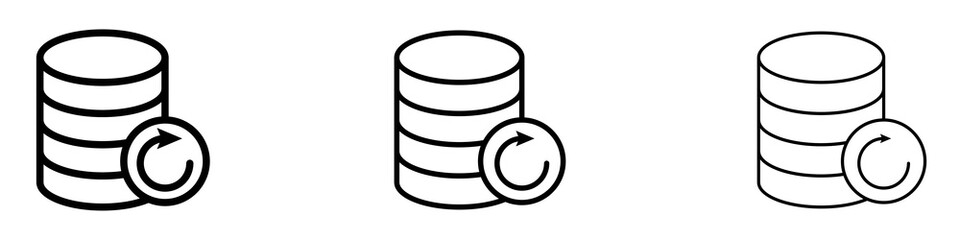 Data backup icons in tree different stroke sizes