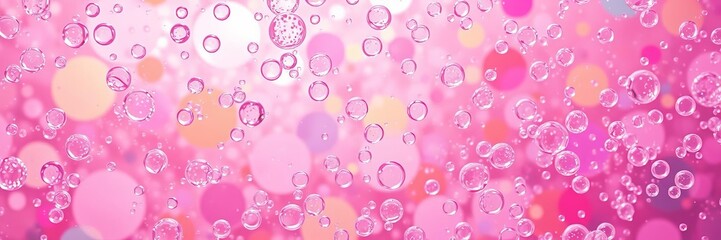 Abstract background featuring colorful water balls as copy space, vibrant, abstract art