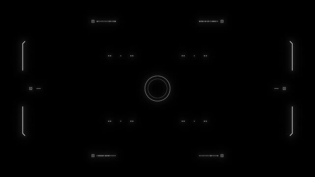 HUD target animation loading. Aiming. Futuristic drone UI.