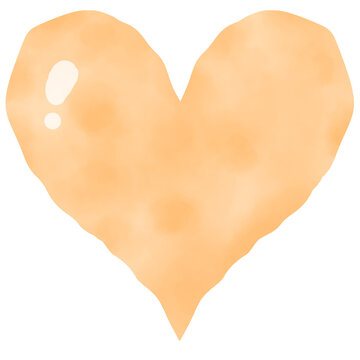 HEART WATER COLOR ORENG YELOW