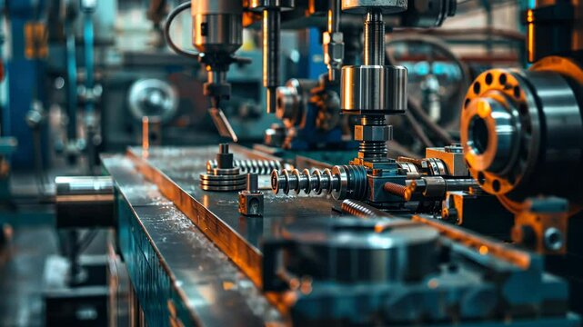 Industrial Machinery Close-Up: Precision Engineering in Action