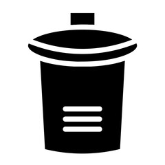 Bin Delete Trash Glyph Icon