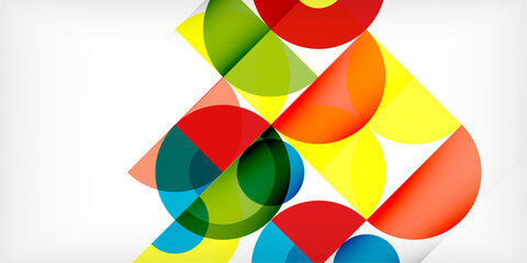 Obraz premium Colorful circle abstract background. Template for wallpaper, banner, presentation, background