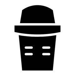Bin Delete Trash Glyph Icon