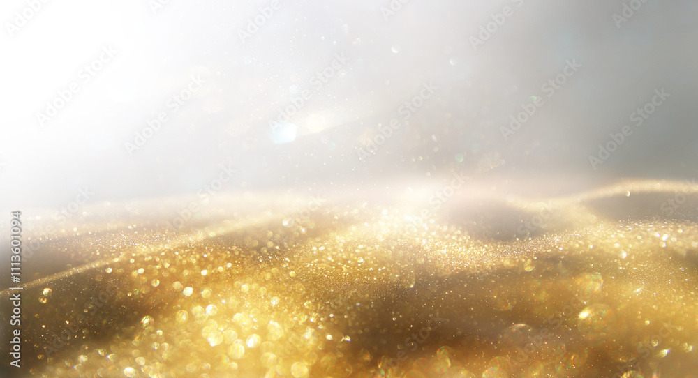 Wall mural abstract background of soft focus bokeh lights