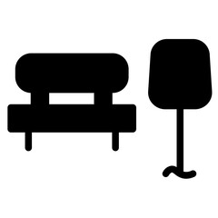 Area Bench City Glyph Icon