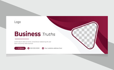 Corporate business Facebook cover page design, web banner for marketing promotion, sale banner template