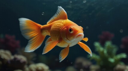 Fototapeta premium Golden Fish Underwater