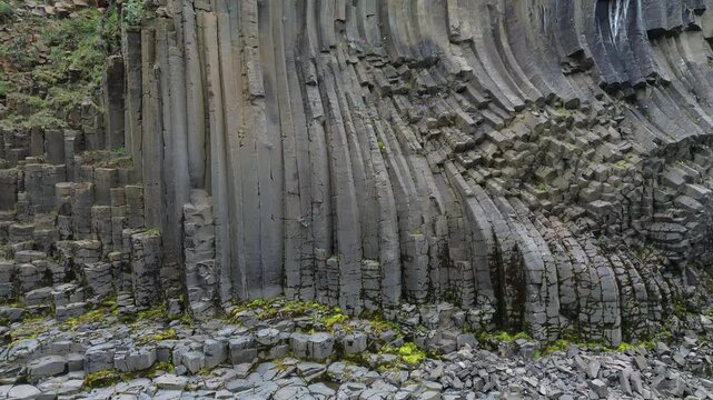 Studlagil basalt canyon in East Iceland. The canyon is located in the upper part of Jokuldalur Valley in East Iceland