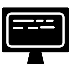Monitor Pc Screen Glyph Icon
